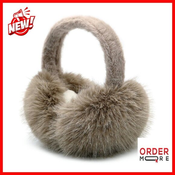 Winter Faux Fur Foldable Ear Muffs - Soft Warm Ear Covers One Size main image 4